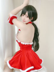 [Net Red COSER Photo] Anime Blogger Ogura Chiyo w - Gonna rossa regalo di Natale