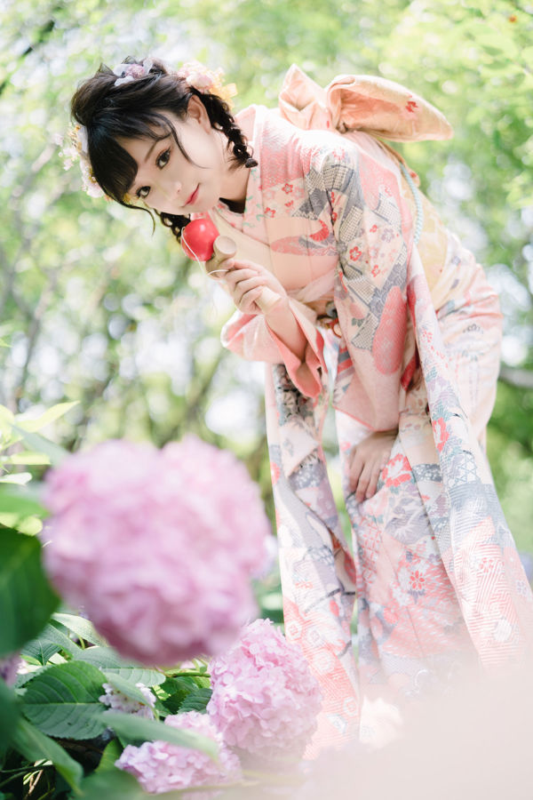 [Благополучие COS] Hana Hana - Кимоно с гортензией